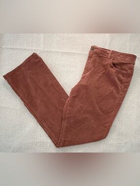 LOFT Curvy Sexy Boot Corduroy Pants - Mauve Pink - Size 32/14